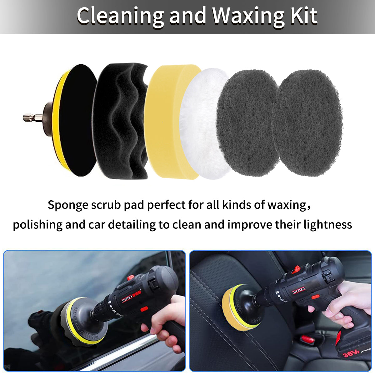 23Pcs Car Cleaning Wash Kit Interior Detailing Cleaner Kit with Brush Set, Windshield Tool, Duster, Towels, Complete Car Care Tools