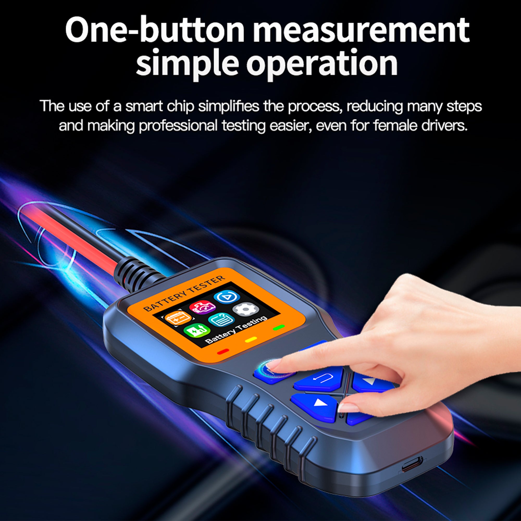 STORGENER Car Battery Tester 12V, Alternator & Starter/Charging System Analyzer, Automotive Load Test for Car Truck Motorcycle