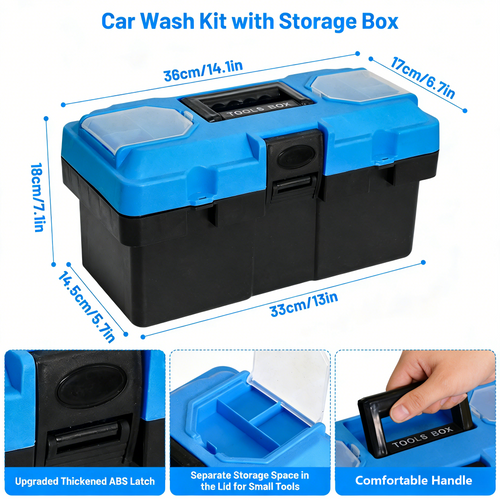30Pcs Car Detailing Kit, Car Detailing Brush Set, Car Wash Cleaning Kit,Storage Box Set,Car Windshield Cleaning Tool,Car Wash Brush kit for Interior Exterior Wheels