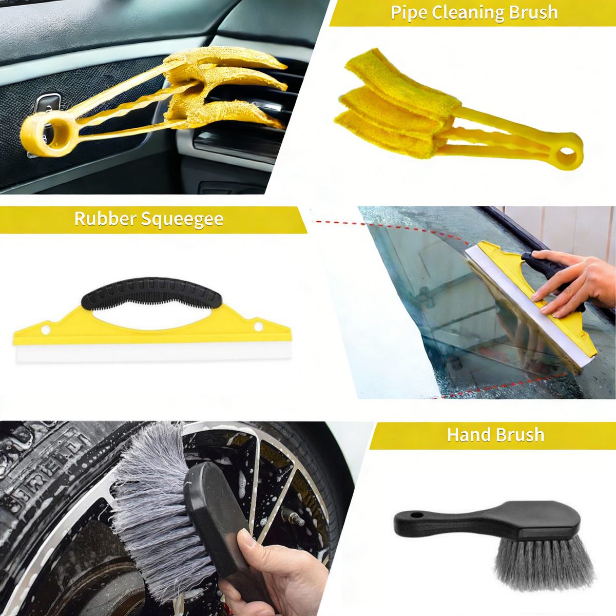 35Pcs Car Detailing Brush Set, Car Detailing Kit, Auto Detailing Drill Brush Set, Car Detailing Brushes, Car Wash Cleaning Tools Kit for Interior, Exterior, Wheels