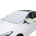 STORGENER Silver Magnetic Windshield Sun Shade, Car Windshield Snow Cover, 4-Layer Protection, Snow Cover with Side Mirror Protector for Most Cars