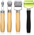STORGENER 4-Piece Car Sound Deadening Roller Kit, Metal & Wood Handle Auto Insulation Application Tools, 6/20/40/50mm