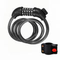 STORGENER Bike Lock Combination, 5-Digit Resettable Bicycle Cable Lock 120cm, Anti-Theft Steel Wire Lock with Mounting Bracket for Bike, Scooter, and E-Bike, Keyless Security