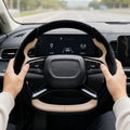 STORGENER Car Steering Wheel Cover, Ultra-Thin Suede-Like Non-Slip Grip, Breathable Anti-Sweat Soft Wrap for Cars, Trucks & SUVs, Black