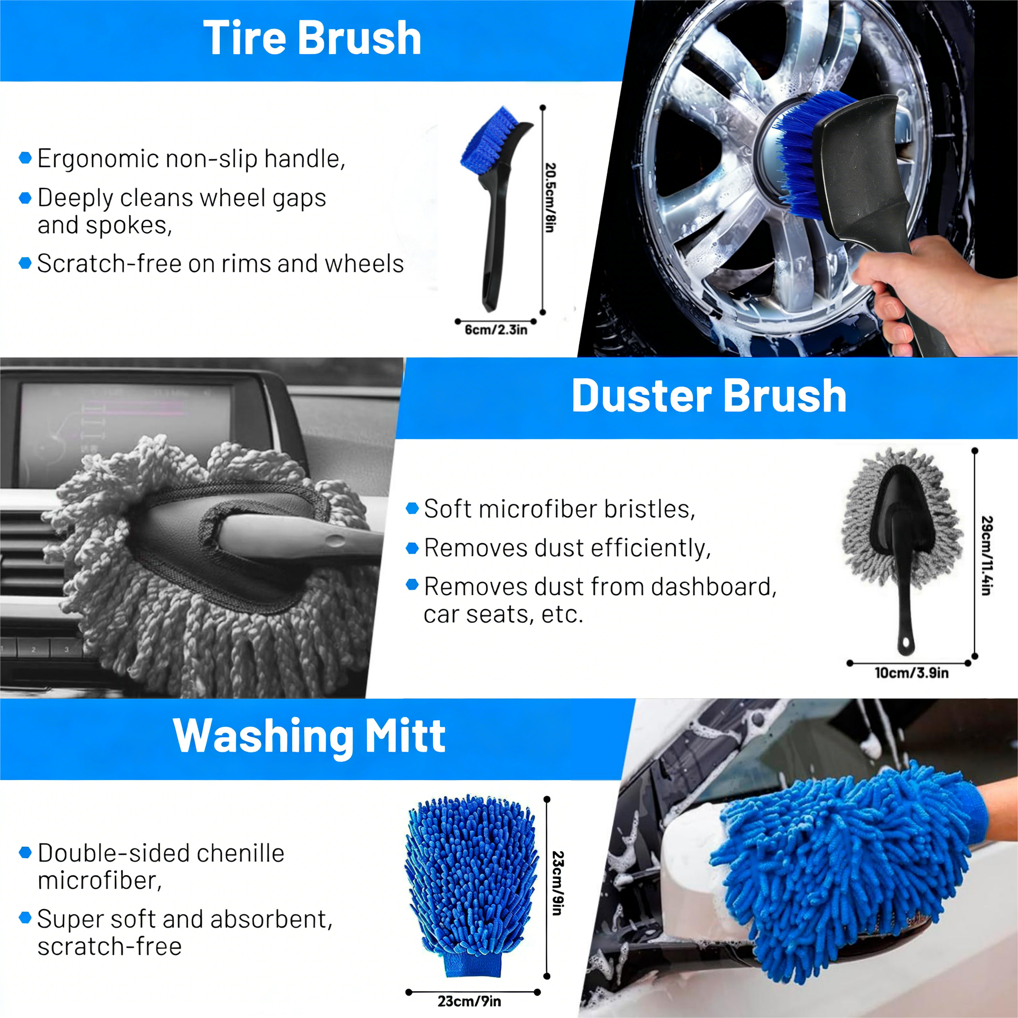 30Pcs Car Detailing Kit, Car Detailing Brush Set, Car Wash Cleaning Kit,Storage Box Set,Car Windshield Cleaning Tool,Car Wash Brush kit for Interior Exterior Wheels