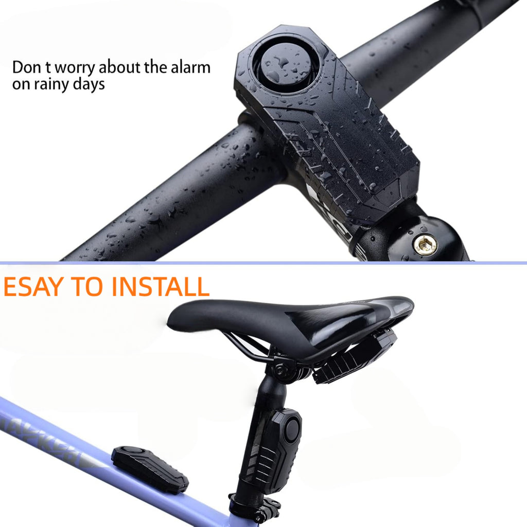 STORGENER Bike Alarm with Remote, Wireless Motion Sensor Anti-Theft Alarm for E-Bikes, Motorcycles, and Scooters, 113dB Loud Siren, Adjustable Sensitivity, Easy Installation