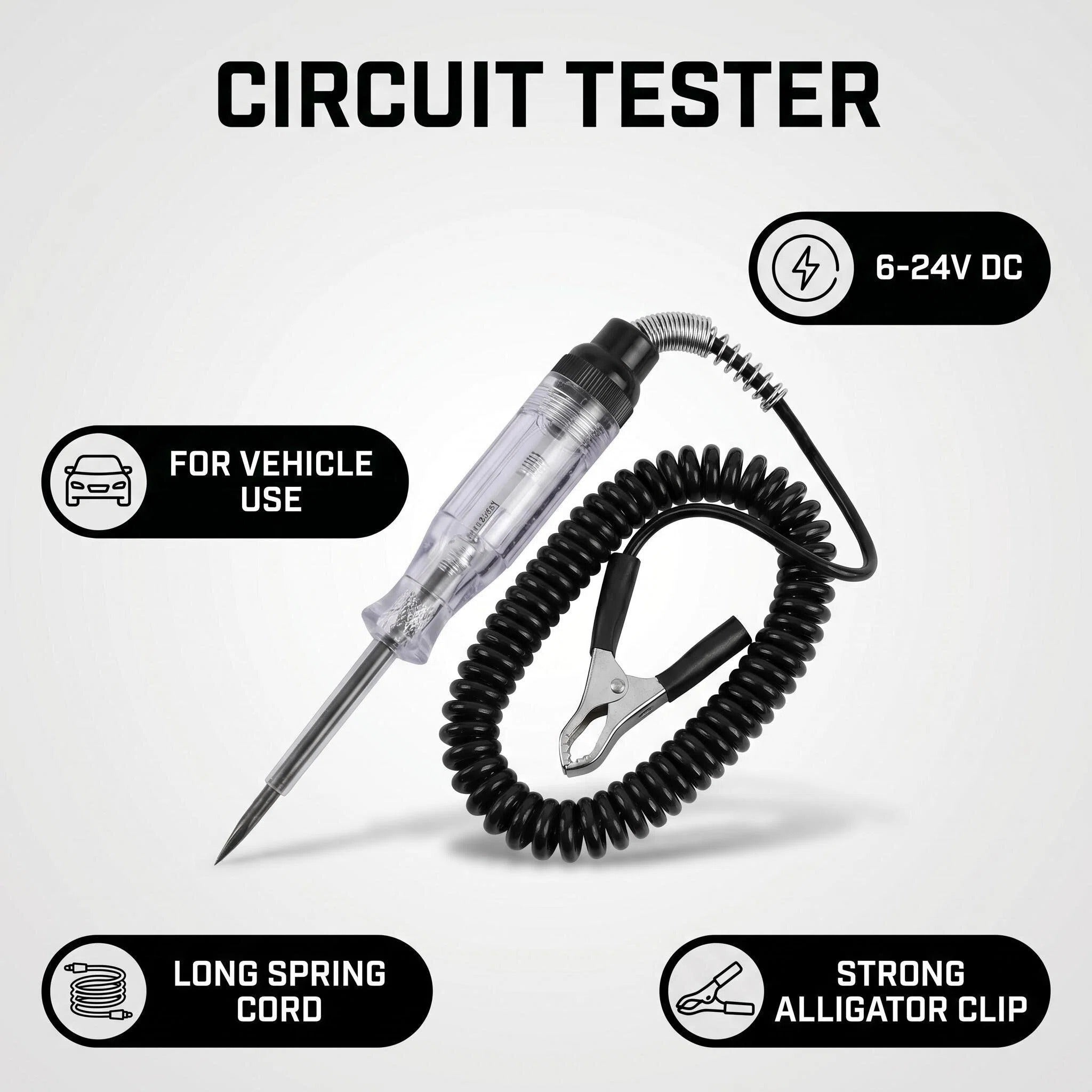 STORGENER Car Circuit Tester, Wire Piercing Automotive Probe for 6-12-24V Electrical Trailer Wiring Diagnosis