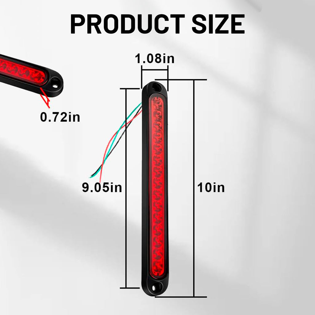 STORGENER Trailer Lights, LED Trailer Lights, 15 LED High Mounted Brake Tail Light, for Trailer Truck Camper Minivans Pickup RV