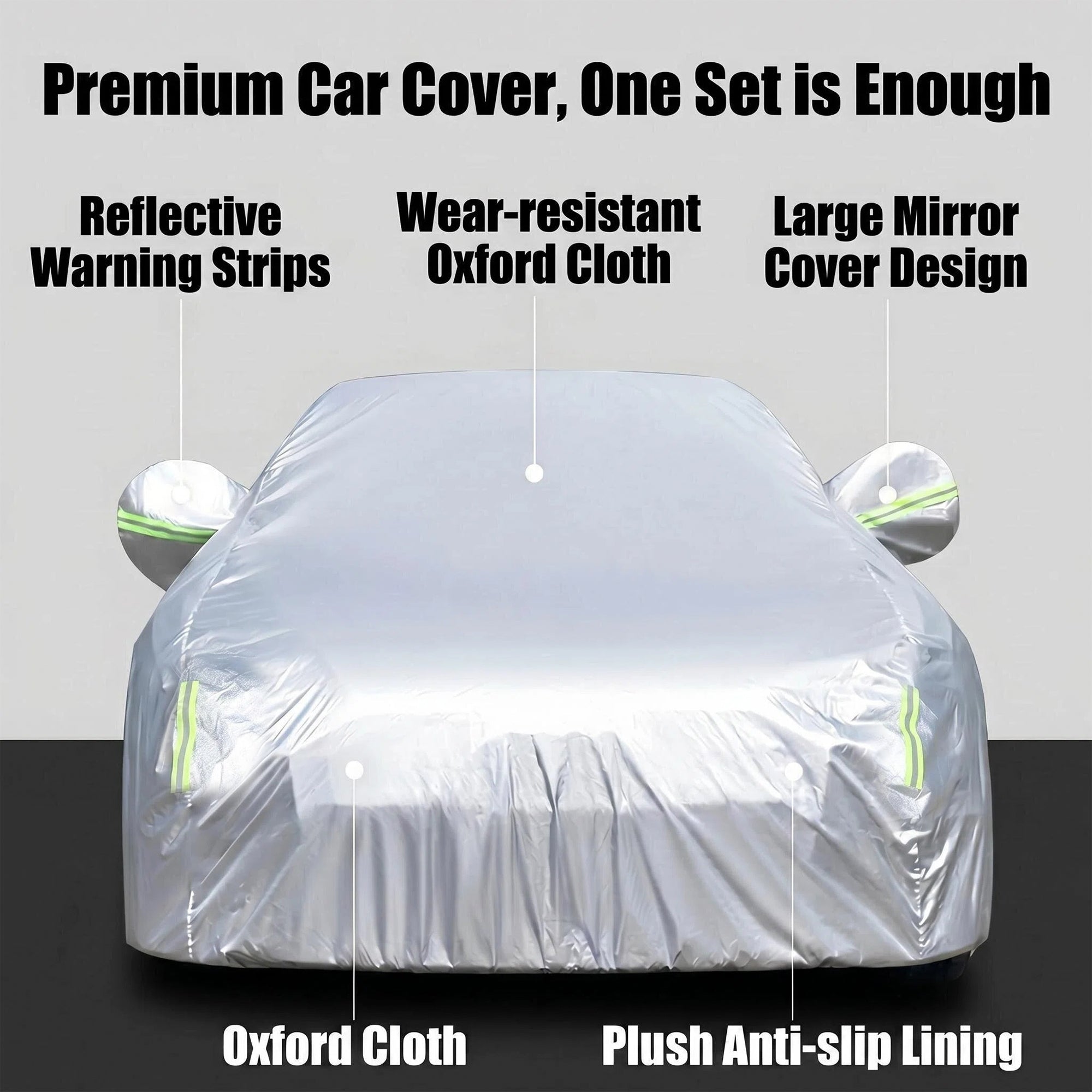 STORGENER Car Cover Waterproof Heavy Duty All Weather Protection Snow Anti-UV Windproof Outdoor Full Car Cover（for SUV Car Size:191''L x 75''W x 73''H）