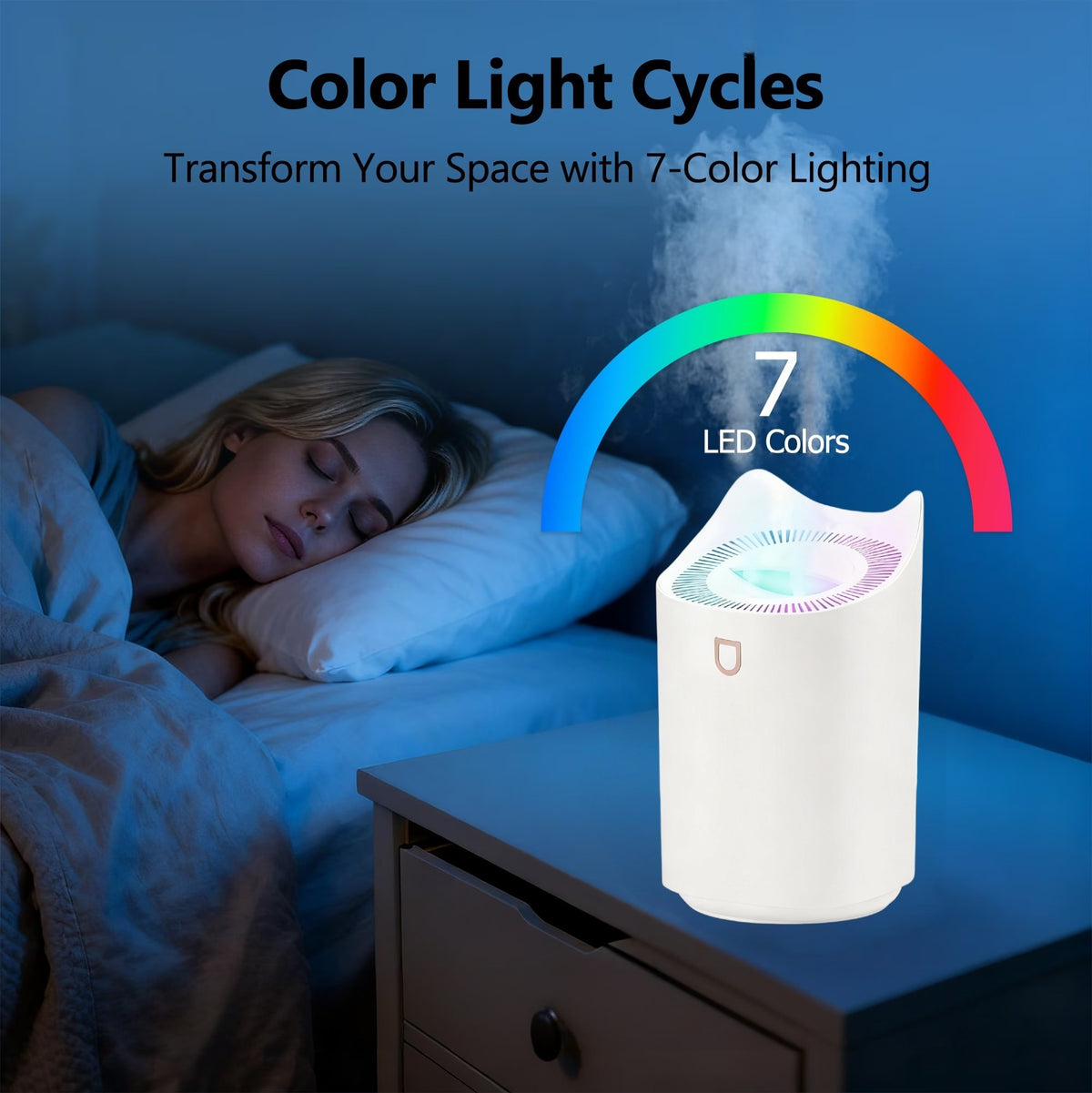STORGENER 4L Humidifier for Bedroom, Small Cute Cat Shape Cool Mist Humidifier with LED Color Light, Aromatherapy Tray, Quiet Ultrasonic Humidifier for Home Office Baby, Pink