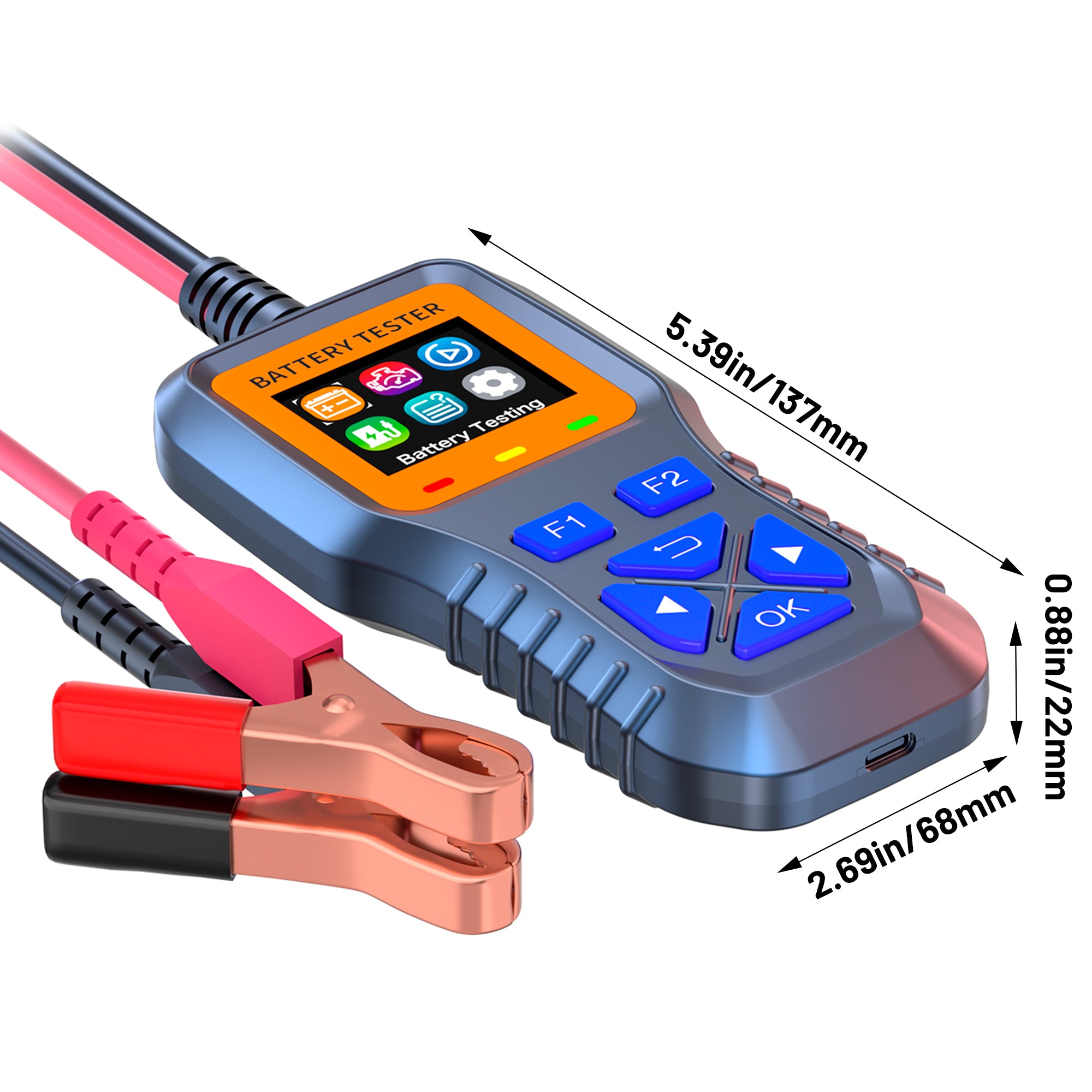 STORGENER Car Battery Tester 12V, Alternator & Starter/Charging System Analyzer, Automotive Load Test for Car Truck Motorcycle
