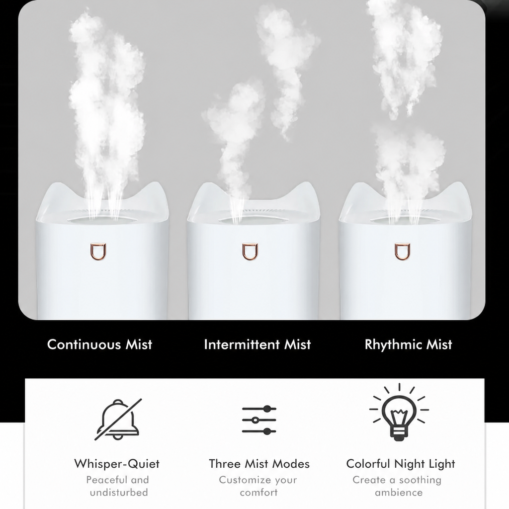 STORGENER 4L Humidifier for Bedroom, Small Cute Cat Shape Cool Mist Humidifier with LED Color Light, Aromatherapy Tray, Quiet Ultrasonic Humidifier for Home Office Baby, Pink