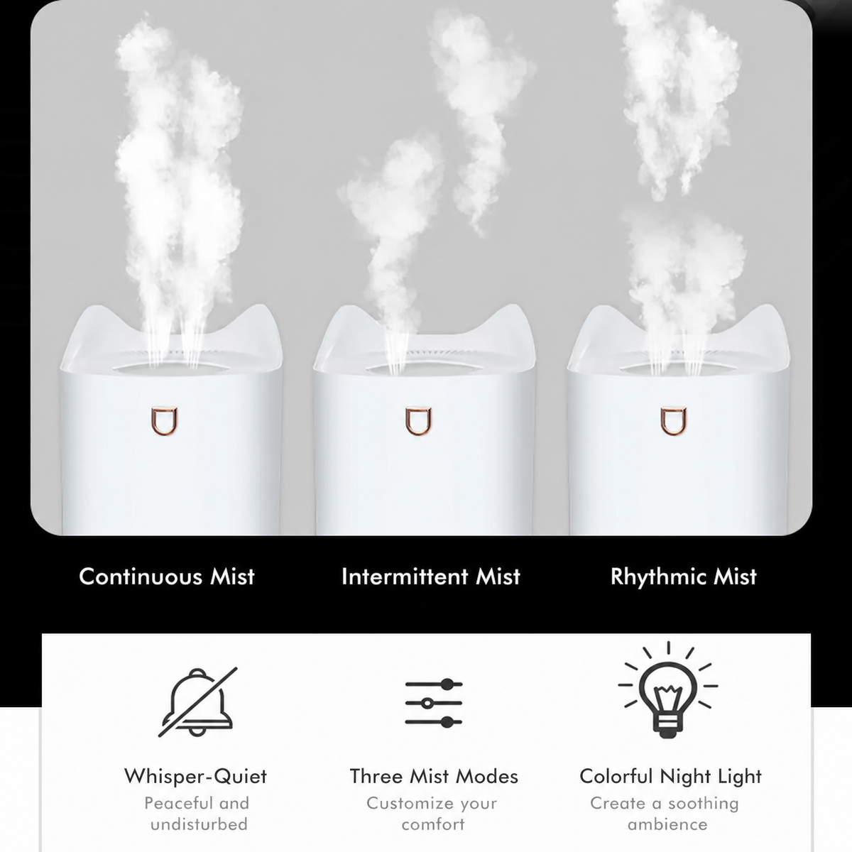 STORGENER 4L Humidifier for Bedroom, Small Cute Cat Shape Cool Mist Humidifier with LED Color Light, Aromatherapy Tray, Quiet Ultrasonic Humidifier for Home Office Baby, Pink