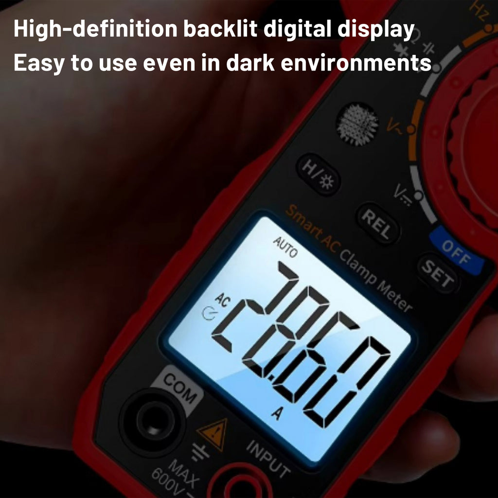 STORGENER Digital Clamp Meter Multimeter 4000 Counts Auto-ranging Amp Tester Measuring AC/DC Voltage & Current, Resistance, Capacitance, Frequency, Continuity, NCV Detection