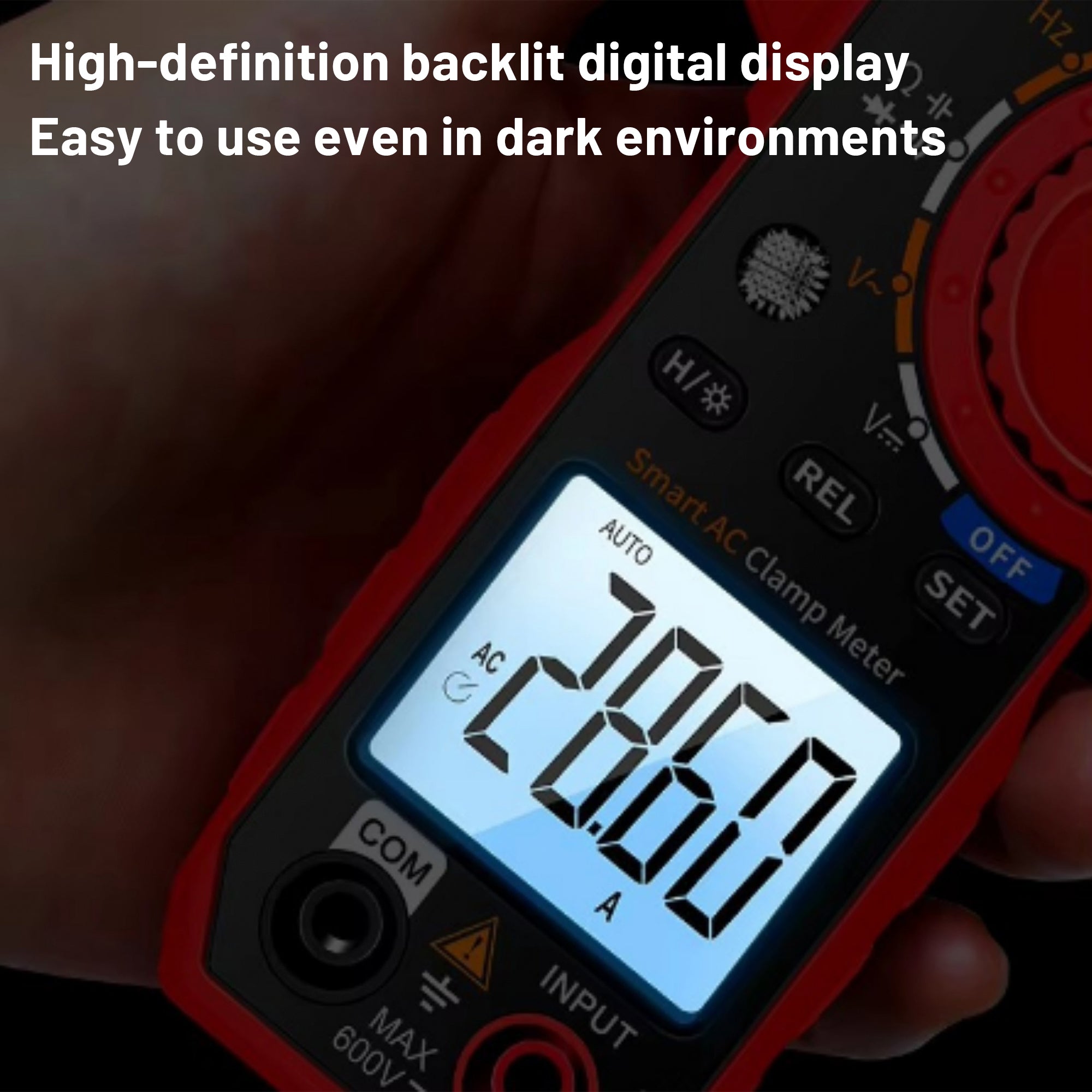 STORGENER Digital Clamp Meter Multimeter 4000 Counts Auto-ranging Amp Tester Measuring AC/DC Voltage & Current, Resistance, Capacitance, Frequency, Continuity, NCV Detection