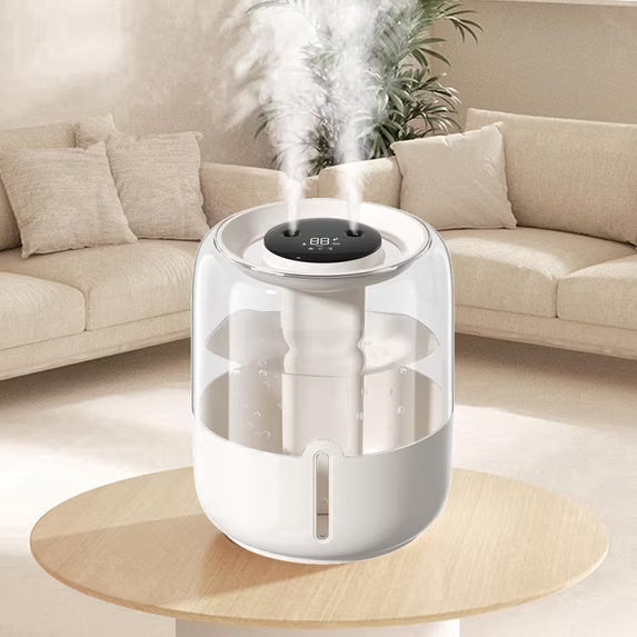STORGENER Large Capacity Cool Mist Humidifier for Big Room, Dual Nozzle, 3 Adjustable Mist Modes, Night Light, Easy Fill & Clean, Quiet Operation for Home, Office, Baby Nursery, Plants