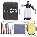 STORGENER Foam Sprayer, Foam Pump Sprayer for Car Cleaning Kit, Foaming Spray Bottle with Trigger Lock, Adjustable Nozzle, Level Indicators