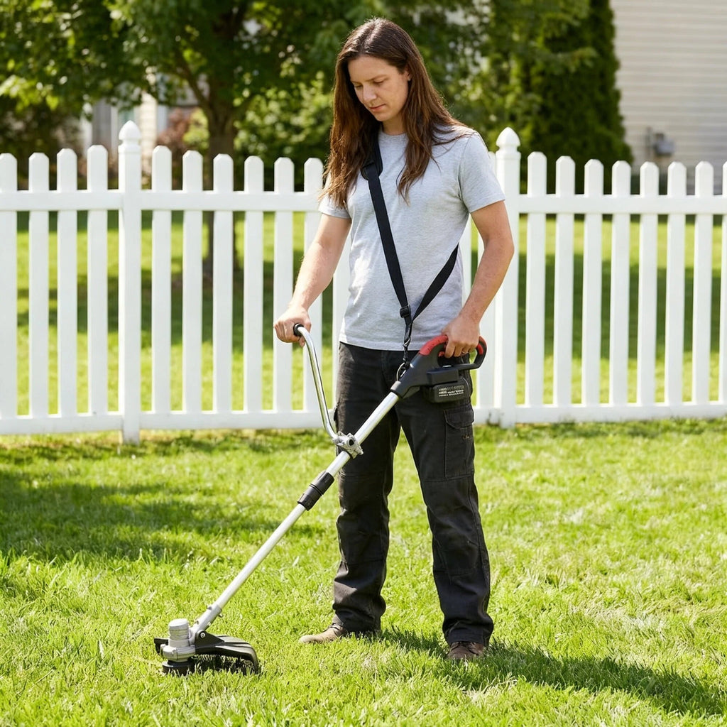 Syltano Trimmer Grip Auxiliary Handle for Weed Eater, Universal Lawn Mower Support Handle for Brush Cutter, Ergonomic Weed Wacker Side Handle with Metal Clamp & Rubber Grip, Easy to Install