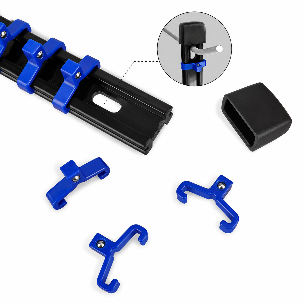 STORGENER 9-Piece ABS Socket Organizer, Magnetic Socket Holder for Tool Box, Heavy-Duty Rail Set for 1/4", 3/8", 1/2"