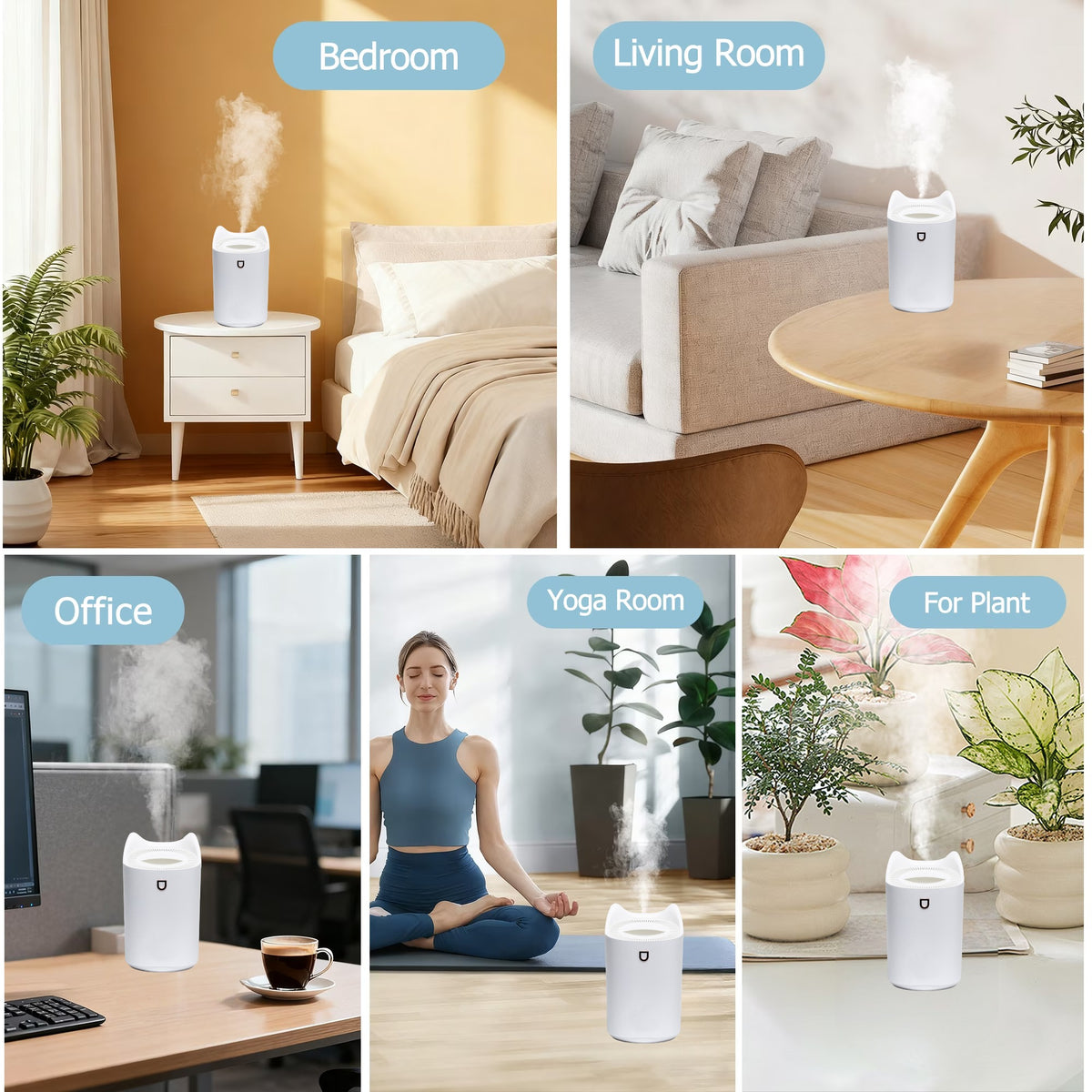 STORGENER 4L Humidifier for Bedroom, Small Cute Cat Shape Cool Mist Humidifier with LED Color Light, Aromatherapy Tray, Quiet Ultrasonic Humidifier for Home Office Baby, Pink