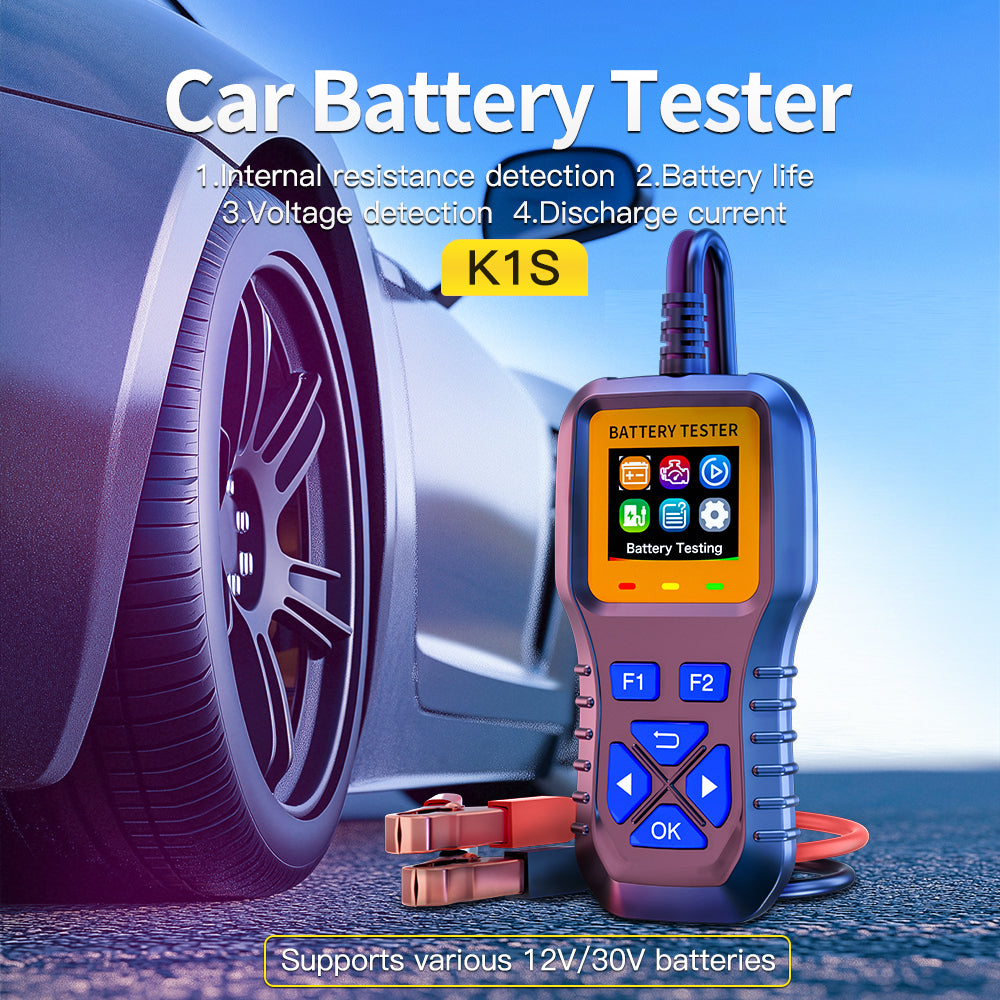 STORGENER Car Battery Tester 12V, Alternator & Starter/Charging System Analyzer, Automotive Load Test for Car Truck Motorcycle