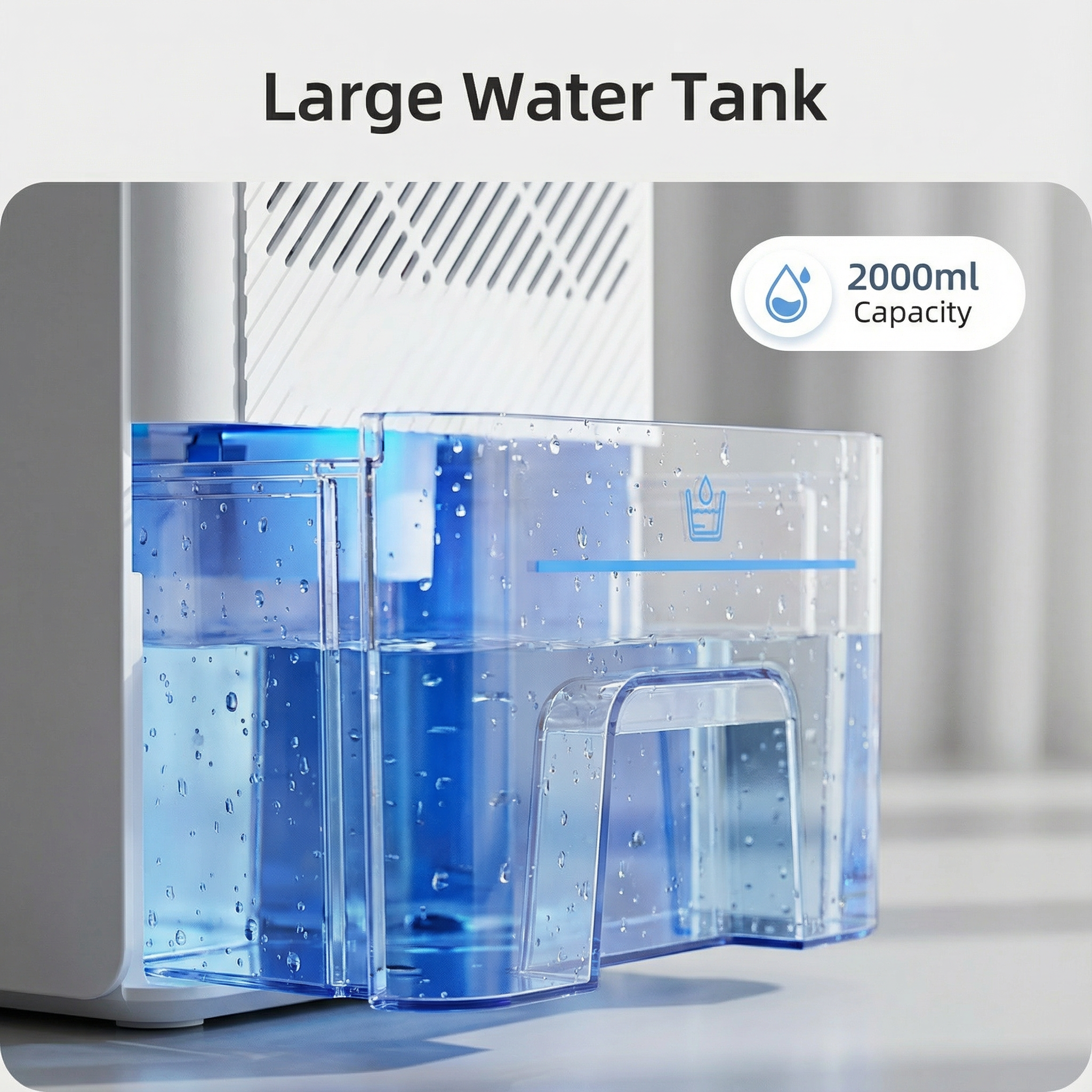 STORGENER Dehumidifier for Home, 500 Sq.Ft, 2L Large Tank, Sleep Mode - Fast Moisture Removal for Bathroom, Bedroom, Kitchen, RV (White)